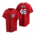 Men's Nike Washington Nationals #46 Patrick Corbin Red Alternate Stitched Baseball Jersey