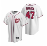 Men's Nike Washington Nationals #47 Howie Kendrick White Home Stitched Baseball Jersey