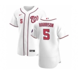 Men's Nike Washington Nationals #5 Josh Harrison White Home 2020 Authentic Player Baseball Jersey