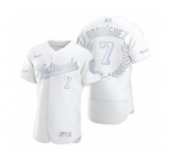 Men's Nike Washington Nationals #7 Ivan Rodriguez Platinum Baseball MVP Limited Player Edition Jersey