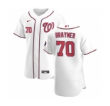Men's Nike Washington Nationals #70 Ben Braymer White Home 2020 Authentic Player Baseball Jersey