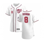 Men's Nike Washington Nationals #8 Carter Kieboom White Home 2020 Authentic Player Baseball Jersey