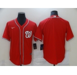 Men's Nike Washington Nationals Blank Red Cool Base Home Stitched Baseball Jersey