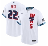 Men's Washington Nationals #22 Juan Soto Nike White 2021 MLB All-Star Game Replica Player Jersey