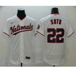 Men's Washington Nationals #22 Juan Soto White Stitched MLB Flex Base Jersey