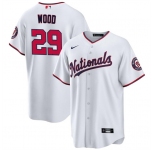 Men's Washington Nationals #29 James Wood White 2024 Home Limited Stitched Baseball Jersey