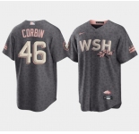 Men's Washington Nationals #46 Patrick Corbin 2022 Grey City Connect Cherry Blossom Cool Base Stitched Jersey