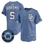 Men's Washington Nationals #5 CJ Abrams Blue 2025 City Connect Limited Stitched Baseball Jersey