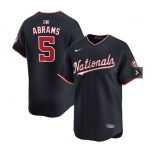Men's Washington Nationals #5 CJ Abrams Navy 2024 Alternate Limited Stitched Baseball Jersey