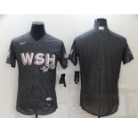 Men's Washington Nationals Blank 2022 Grey City Connect Cherry Blossom Flex Base Stitched Jersey