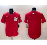 Men's Washington Nationals Blank Red Limited Stitched Baseball Jersey