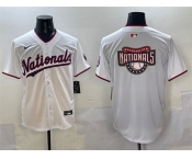 Men's Washington Nationals Team Big Logo White Limited Stitched Baseball Jersey