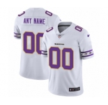 Men's Baltimore Ravens Customized White Team Logo Cool Edition Jersey
