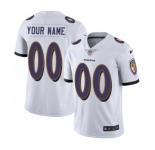 Men's Baltimore Ravens Customized White Vapor Untouchable Limited Player Football Jersey