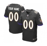 Men's Baltimore Ravens Customized Elite Black Alternate Football Jersey