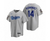 Los Angeles Dodgers #14 Enrique Hernandez Gray 2020 World Series Replica Jersey