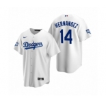 Los Angeles Dodgers #14 Enrique Hernandez White 2020 World Series Champions Replica Jersey