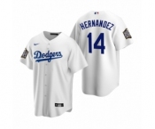 Los Angeles Dodgers #14 Enrique Hernandez White 2020 World Series Replica Jersey