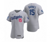 Los Angeles Dodgers #15  Austin Barnes Gray 2020 World Series Champions Authentic Jerseys