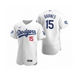Los Angeles Dodgers #15 Austin Barnes White 2020 World Series Champions Authentic Jersey