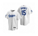 Los Angeles Dodgers #15 Austin Barnes White 2020 World Series Champions Replica Jersey