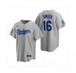 Los Angeles Dodgers  #16 Will Smith Gray 2020 World Series Champions Replica Jersey