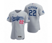 Los Angeles Dodgers #22 Clayton Kershaw Gray 2020 World Series Champions Authentic Jersey