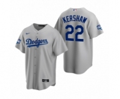 Los Angeles Dodgers #22 Clayton Kershaw Gray 2020 World Series Champions Replica Jersey