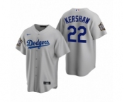 Los Angeles Dodgers #22 Clayton Kershaw Gray 2020 World Series Replica Jersey