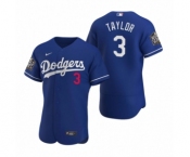 Los Angeles Dodgers #3 Chris Taylor Nike Royal 2020 World Series Authentic Jersey