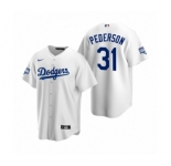 Los Angeles Dodgers #31 Joc Pederson White 2020 World Series Champions Replica Jersey