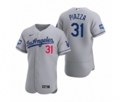 Los Angeles Dodgers #31 Mike Piazza Gray 2020 World Series Champions Road Authentic Jersey