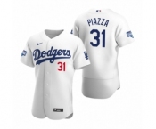 Los Angeles Dodgers #31 Mike Piazza White 2020 World Series Champions Authentic Jersey