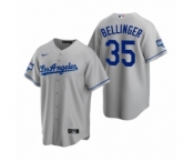 Los Angeles Dodgers #35 Cody Bellinger Gray 2020 World Series Champions Road Replica Jersey