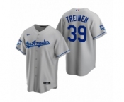 Los Angeles Dodgers #39 Blake Treinen Gray 2020 World Series Champions Road Replica Jersey