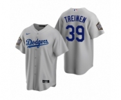 Los Angeles Dodgers #39 Blake Treinen Gray 2020 World Series Replica Jersey