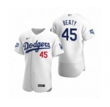 Los Angeles Dodgers #45 Matt Beaty White 2020 World Series Champions Authentic Jersey