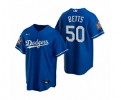 Los Angeles Dodgers #50 Mookie Betts Royal 2020 World Series Replica Jersey