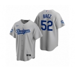 Los Angeles Dodgers #52 Pedro Baez Gray 2020 World Series Champions Replica Jersey