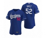 Los Angeles Dodgers #52 Pedro Baez Royal 2020 World Series Champions Authentic Jersey