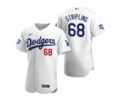 Los Angeles Dodgers #68 Ross Stripling White 2020 World Series Champions Authentic Jersey