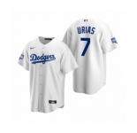 Los Angeles Dodgers #7 Julio Urias White 2020 World Series Champions Replica Jersey