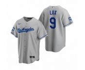 Los Angeles Dodgers #9 Gavin Lux Gray 2020 World Series Champions Road Replica Jerseys