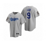 Los Angeles Dodgers #9 Gavin Lux Gray 2020 World Series Replica Jerseys