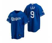 Los Angeles Dodgers #9 Gavin Lux Royal 2020 World Series Champions Replica Jersey