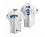 Los Angeles Dodgers #9 Gavin Lux White 2020 World Series Champions Replica Jersey
