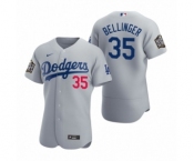 Men's Los Angeles Dodgers #35  Cody Bellinger Nike Gray 2020 World Series Authentic Jersey