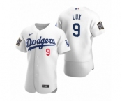 Men's Los Angeles Dodgers #9 Gavin Lux Nike White 2020 World Series Authentic Jersey