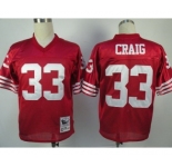 San Francisco 49ers #33 Roger Craig Red Throwback Jersey