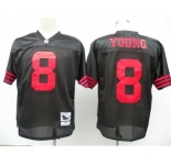 San Francisco 49ers #8 Steve Young Black Jersey